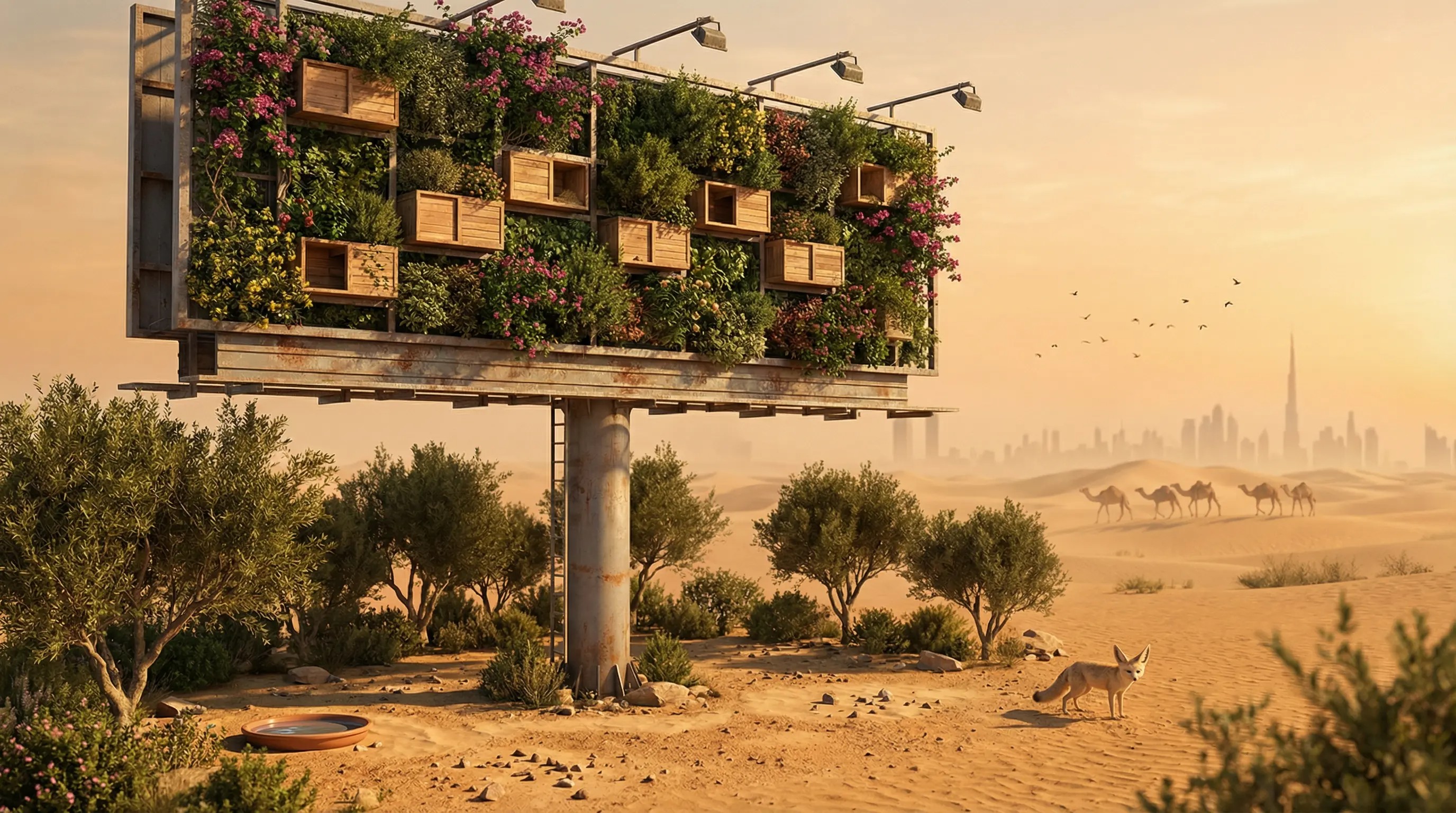 Desert Hive Billboard wide environmental render